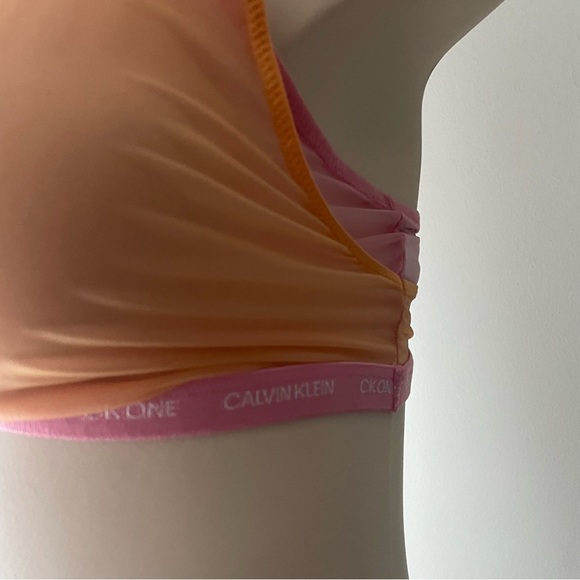 Calvin Klein Orange and Pink Sheer Bra - Picture 8 of 8